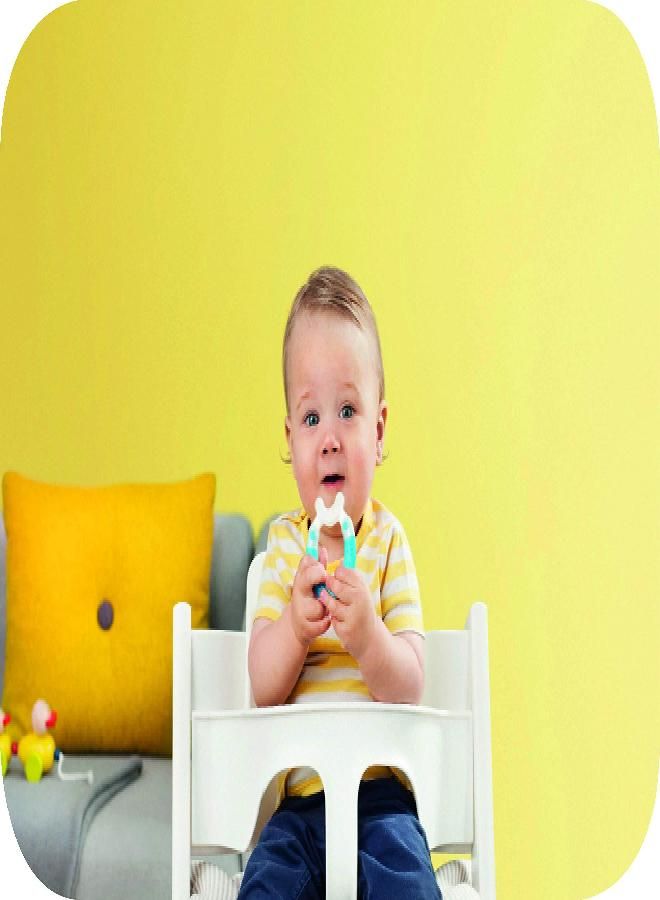 MAM 2-in-1 Bite & Brush Baby Teether, Relieves Teething Symptoms in Babies 3+ Months, Stimulates Sensory Development, 1 Pack, 3+ Months, Blue/Boy