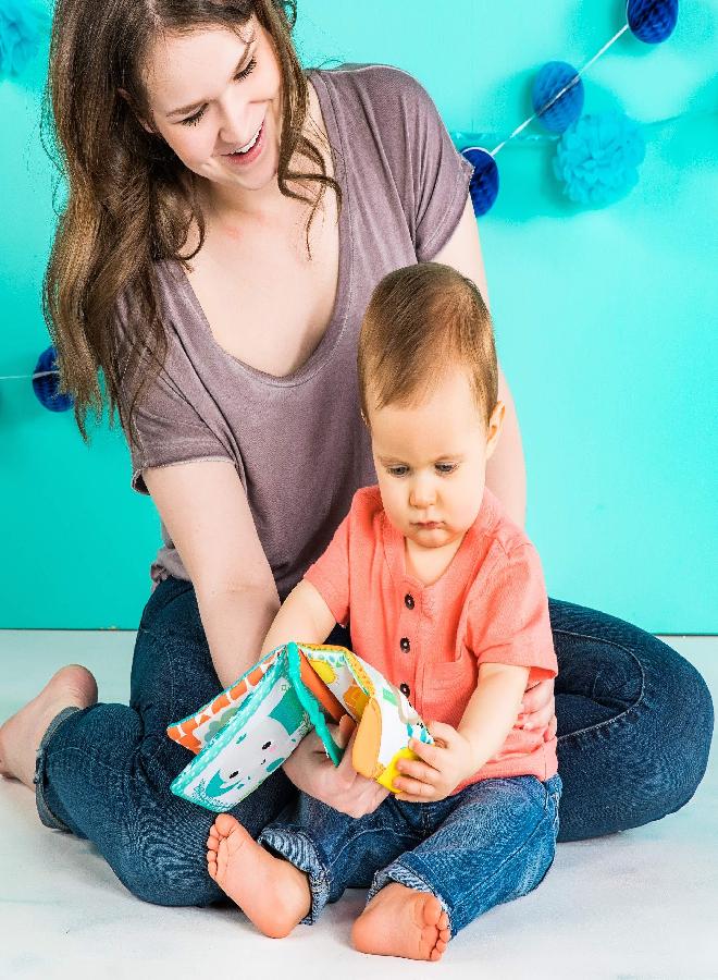 Bright Starts Teethe & Read Soft Book Toy, Ages 3 Months +, Style May Vary