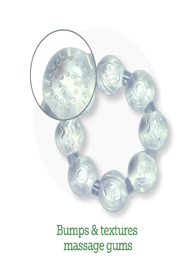green sprouts Cooling Teether (2pk) | Soothes Gums & Promotes Healthy Oral Development | Safer Plastic Filled with sterilized Water, Chill for Extra Relief, Textured Surface to Massage Gums