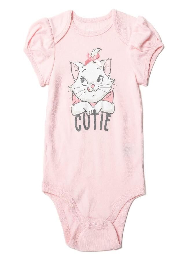 Disney The Aristocats Marie Newborn Baby Boy or Girl Fleece Hoodie Bodysuit Pants Pink/White 0-3 Months