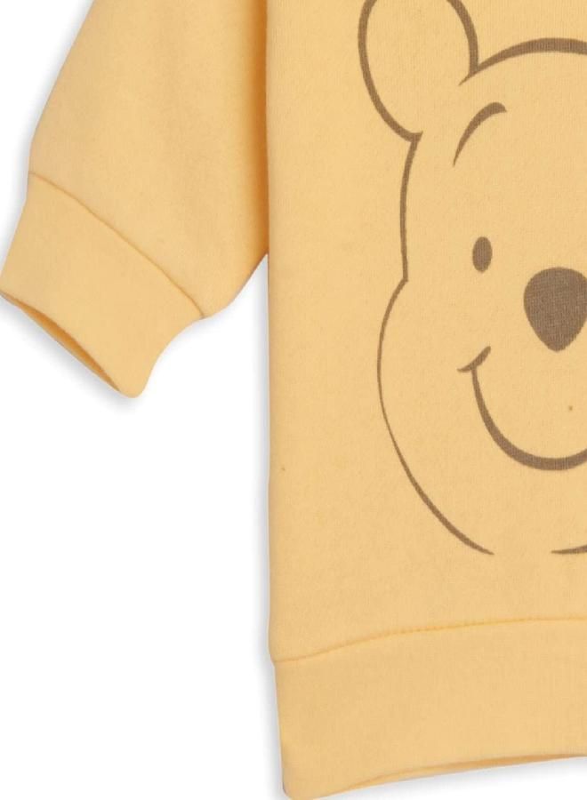 Disney Winnie the Pooh Newborn Baby Boy or Girl 3 Piece Outfit Set: Hoodie Bodysuit Pants Winnie the Pooh Newborn