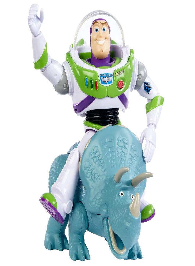 Toy Story Buzz Lightyear and Trixie 2-Pack Character Figures in True to Movie Scale, Highly Posable with Signature Expressions for Storytelling and Adventure Play