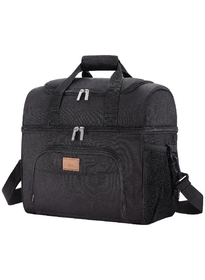 Large Cooler Bag 27/32/48 Cans Insulated Lunch Bag Lightweight Portable Cool Bag Double Layer For Picnic, Beach, Work, Trip