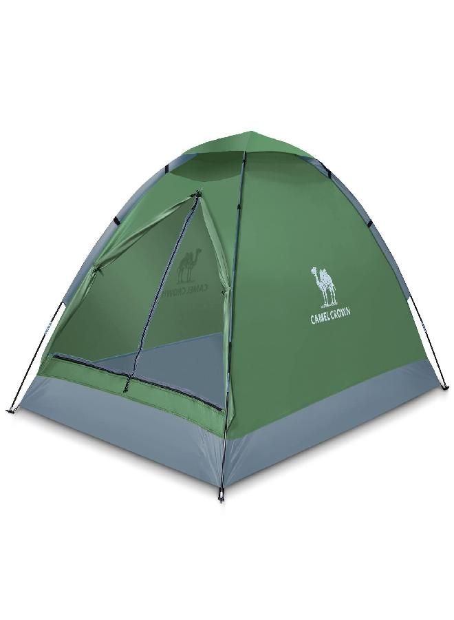 Crown 2/3/4/5 Person Camping Dome Tent, Waterproof,Spacious, Lightweight Portable Backpacking Tent For Outdoor Camping/Hiking (2 Person, Green-1)