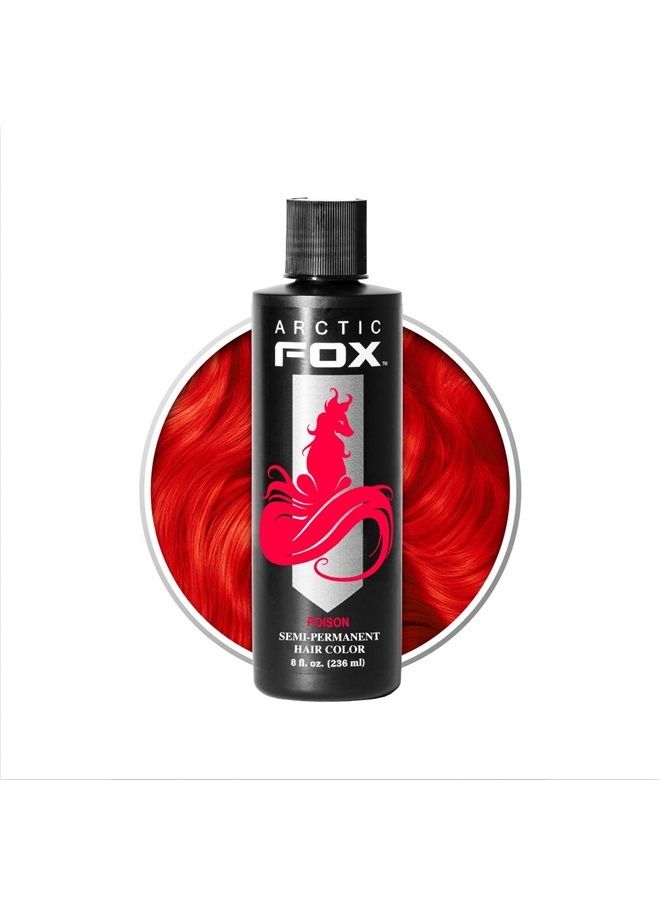 Vegan and Cruelty-Free Semi-Permanent Hair Color Dye (8 Fl Oz, POISON)