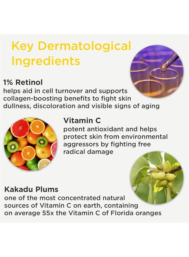 Kakadu C 1% Retinol + 12% C Ferulic & E Complex Antiaging Cream, 1.01 fl oz