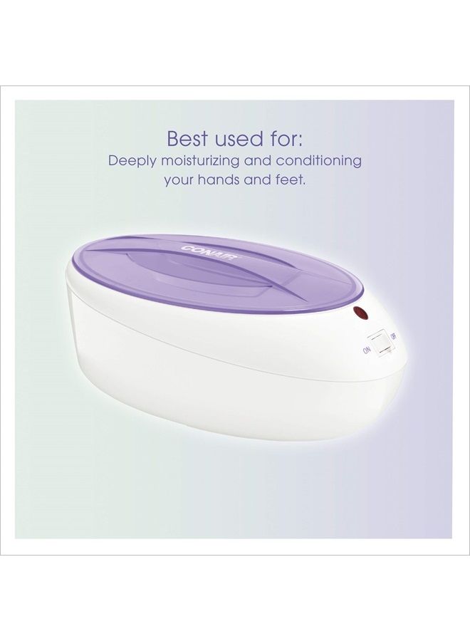 True Glow by Conair Thermal Paraffin Spa Moisturizing Wax Treatment, Includes 1lb. Paraffin Wax, Purple