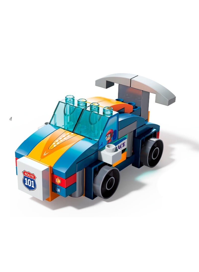 Airplane 4 in 1 for Boys and Girls 3+ Years Old, Big Blocks Building Set FL1660, Build Robot, Helicopter, Or Police Car