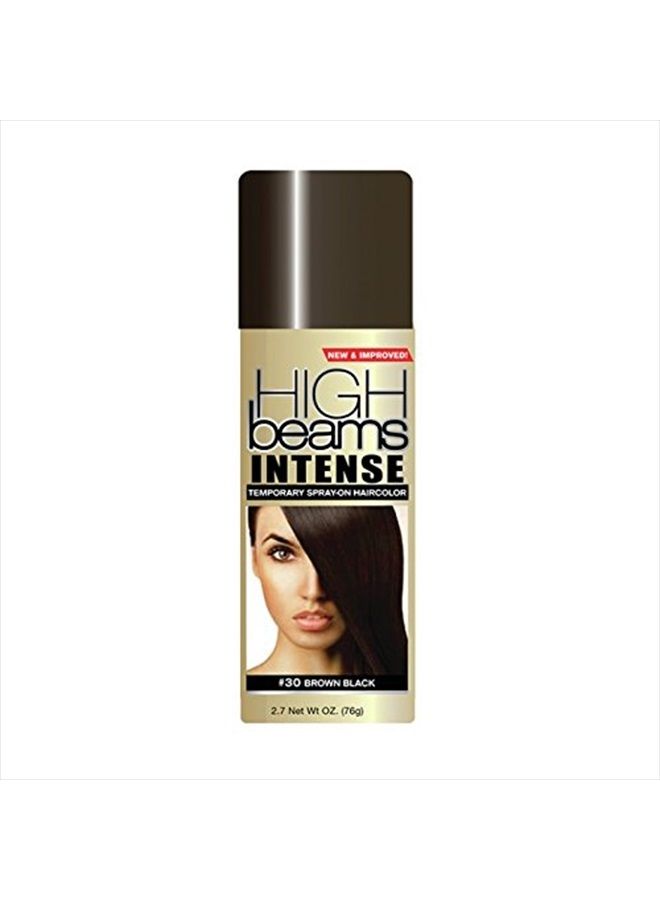 High Beams Intense Spray-On Hair Color –Brown Black - 2.7 Oz - Add Temporary Color Highlight to Your Hair Instantly - Great for Streaking, Tipping or Frosting - Washes out Easily