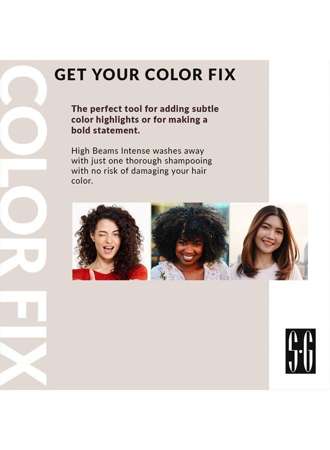 High Beams Intense Spray-On Hair Color –Brown Black - 2.7 Oz - Add Temporary Color Highlight to Your Hair Instantly - Great for Streaking, Tipping or Frosting - Washes out Easily