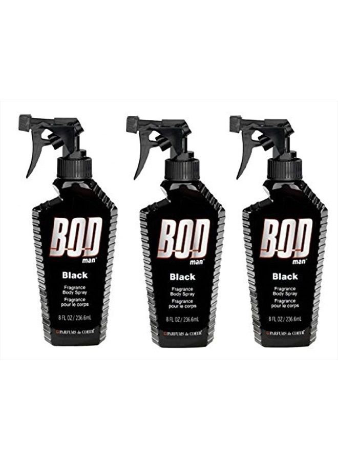 Mens Body Spray - Black - Pack of 3