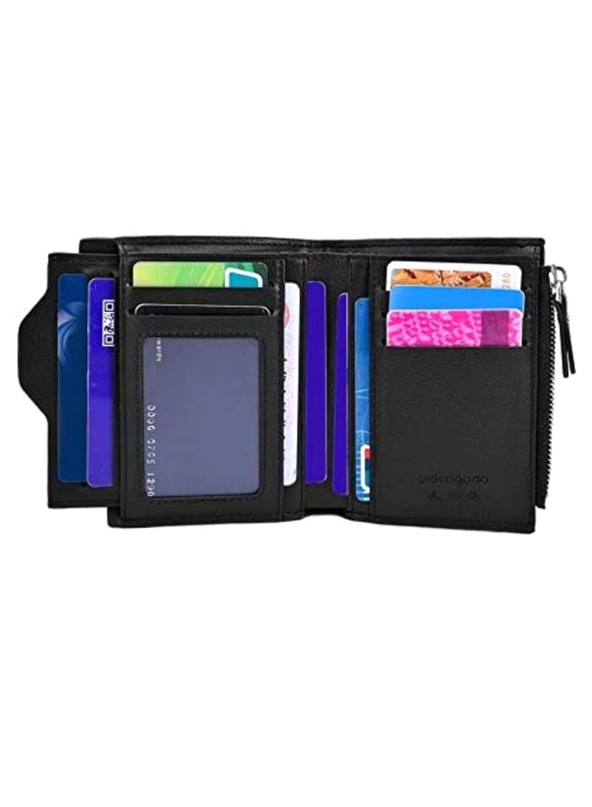 Multifunctional Leather Wallet Black
