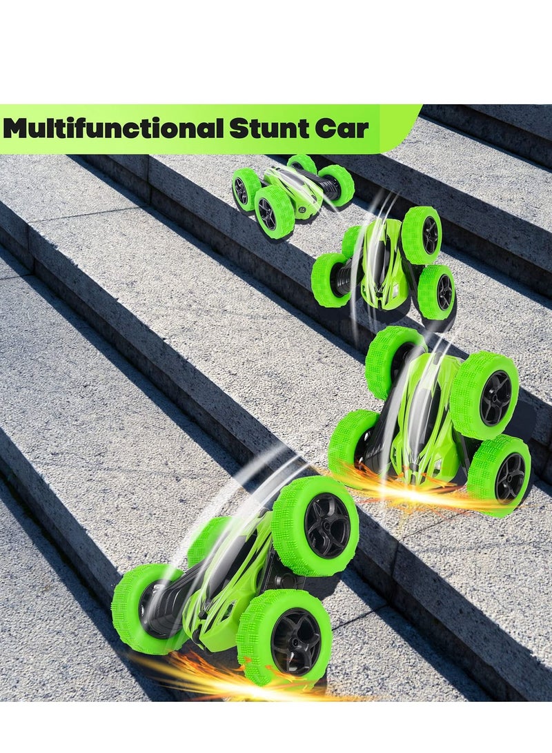 RC Car 4WD RC Car Double Side 360 Degree Roll and Rotate 2.4GHZ RC Stunt Car with LED RC Toy Car