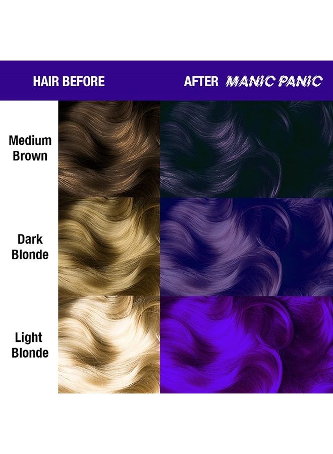 Ultra Violet Hair Color - Amplified - Semi Permanent Hair Dye - Cool Blue Toned Violet Color - Vegan, PPD & Ammonia Free - For Coloring Hair on Men & Women