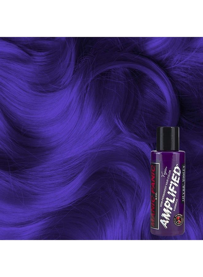 Ultra Violet Hair Color - Amplified - Semi Permanent Hair Dye - Cool Blue Toned Violet Color - Vegan, PPD & Ammonia Free - For Coloring Hair on Men & Women