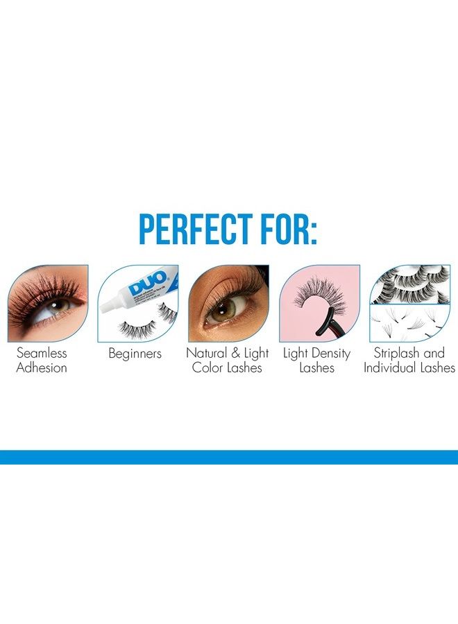 DUO Strip Lash Adhesive White/Clear, for Strip False Eyelash, 0.25 oz, 2-Packs