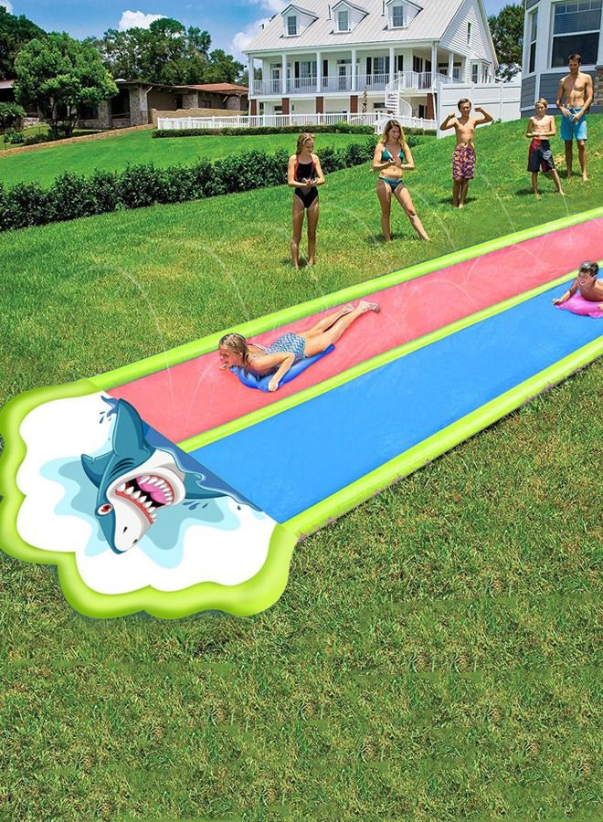 Outdoor Lawn Garden Backyard Water Toys Kids Pool Inflatable Water Slides