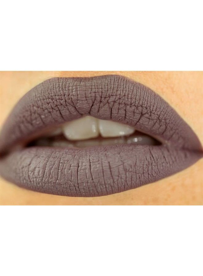 Suavecita Lipgrip Matte Liquid Lipstick Amethyst Purple with Grey Undertones Lip Color Long Lasting Lip Makeup