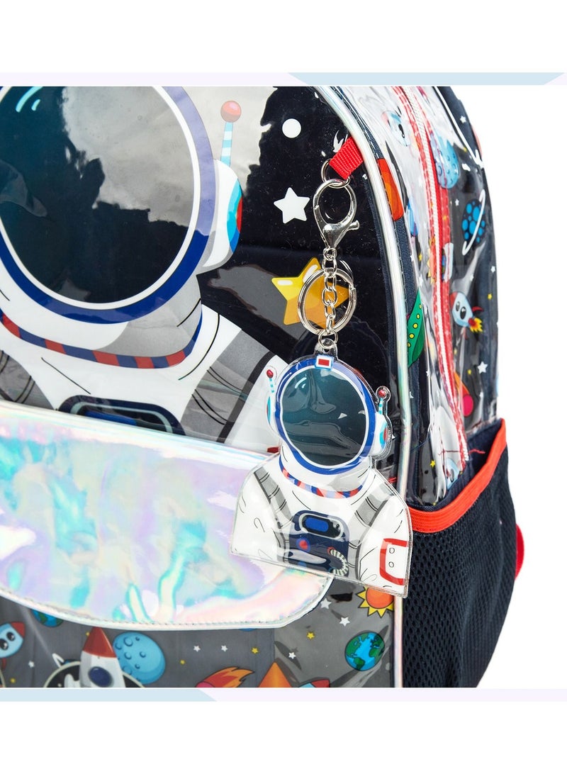 16-inch School Bag Set, Lunch Bag, Pencil Case Astronaut-Blue