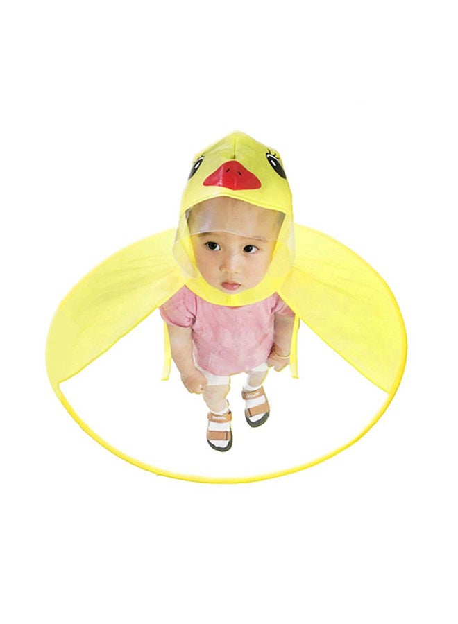 Children Cute Transparent Raincoat Yellow