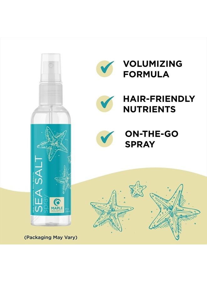 Volumizing Sea Salt Spray for Hair - Texturizing Beach Waves Spray & Hair Mist Curl Activator - Non Sticky Styling Beach Hair Spray for Men and Women with Nourishing Sea Kelp Extract and Argan Oil 8oz