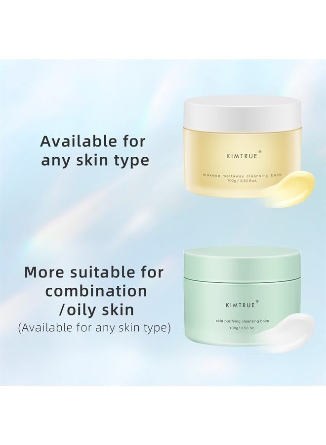 Makeup Cleansing Balm,Skin Purifying Makeup Remover Balm for oily skin gently cleanses the facial skin,cleansing outside and bright inside 100g/3.53oz