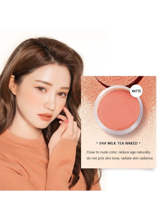 Loose Powder Blush Air Cushion Blush Natural Blusher Bright Shimmer Face Blush for Cheek Highly Pigmented Blush Makeup Easy to Blend Makeup Blushin, All Day Wear(04#)