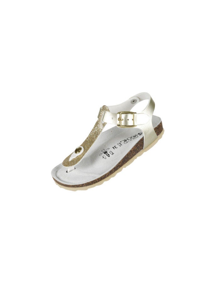 Biochic Girls Thong Sandals Backstrap 012-420 831M-Platin