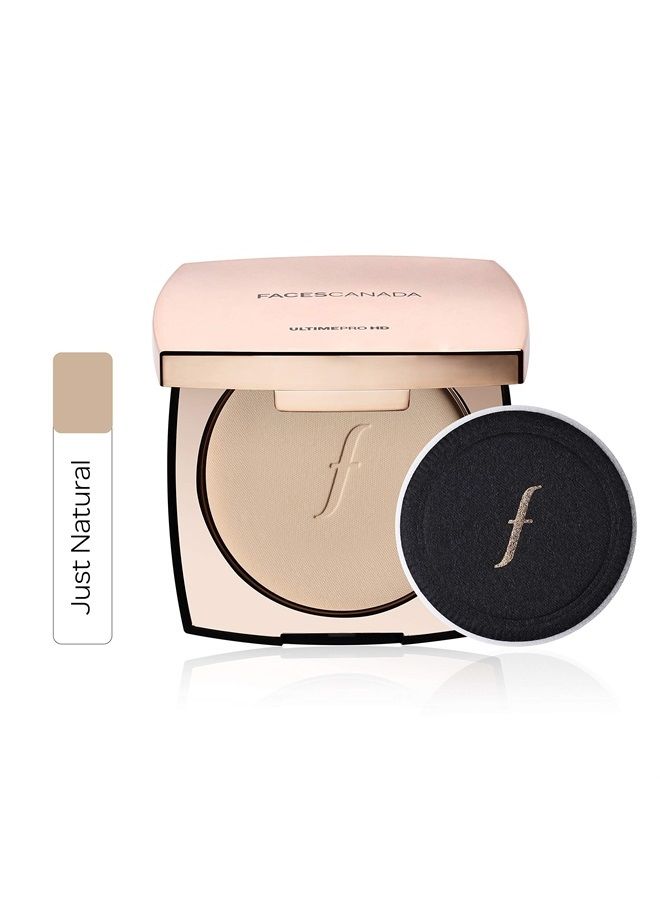 Faces Canada Hd Matte Brilliance Pressed Face Powder Makeup, Oil Absorbing Compact, Flawless Hd Finish, 8 Hrs Long Stay, Silky Smooth Finish, Cruelty Free, Just Natural, 0.28 Oz