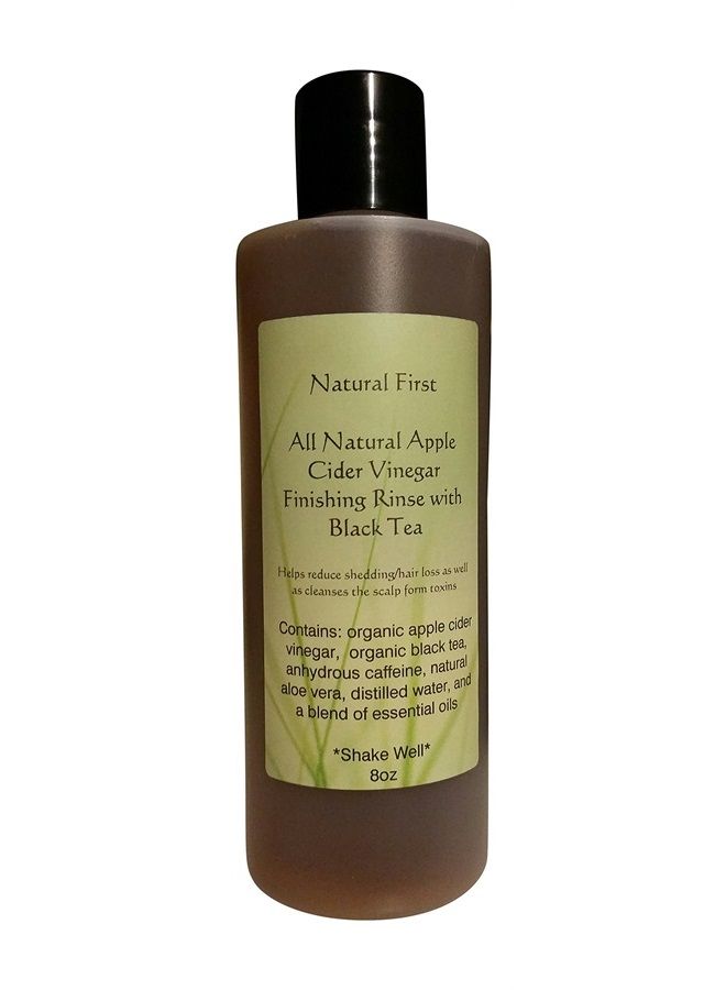 Organic Apple Cider Vinegar Finishing Rinse w/Black Tea for Shedding/Hair Loss (DHT Blocking) 8oz