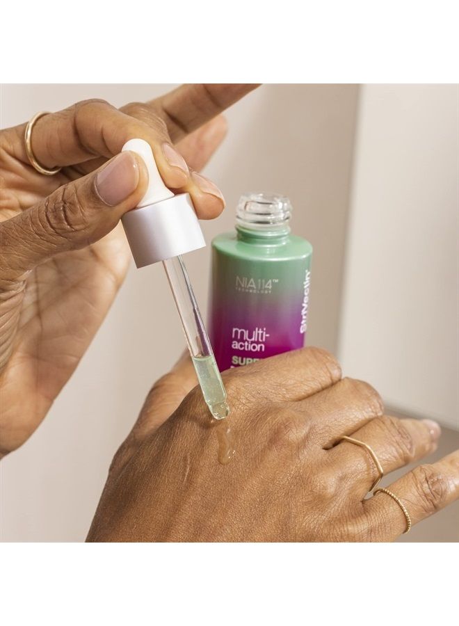 Multi-Action Super Shrink Pore Minimizing Serum for minimizing clogged pores and blackheads for tightening and brightening skin texture