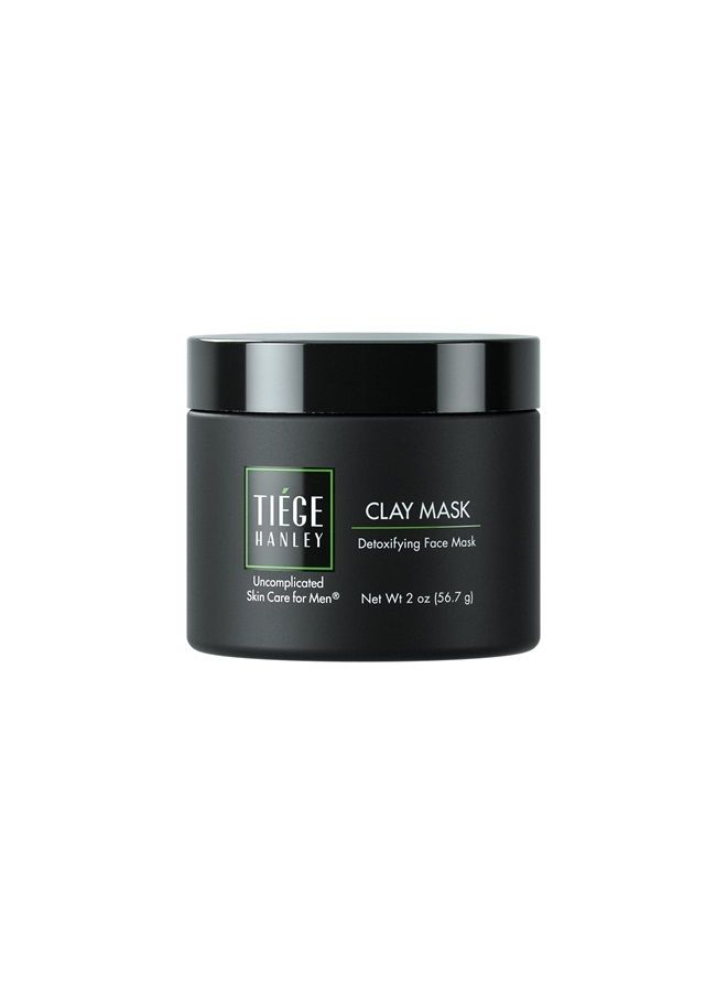 Detoxifying Charcoal Clay Mask for Men | Draws Out Impurities | Deep-cleansing Formula | Improves Skin Texture and Appearance | 2 ounces | Uncomplicated Skin Care for Men