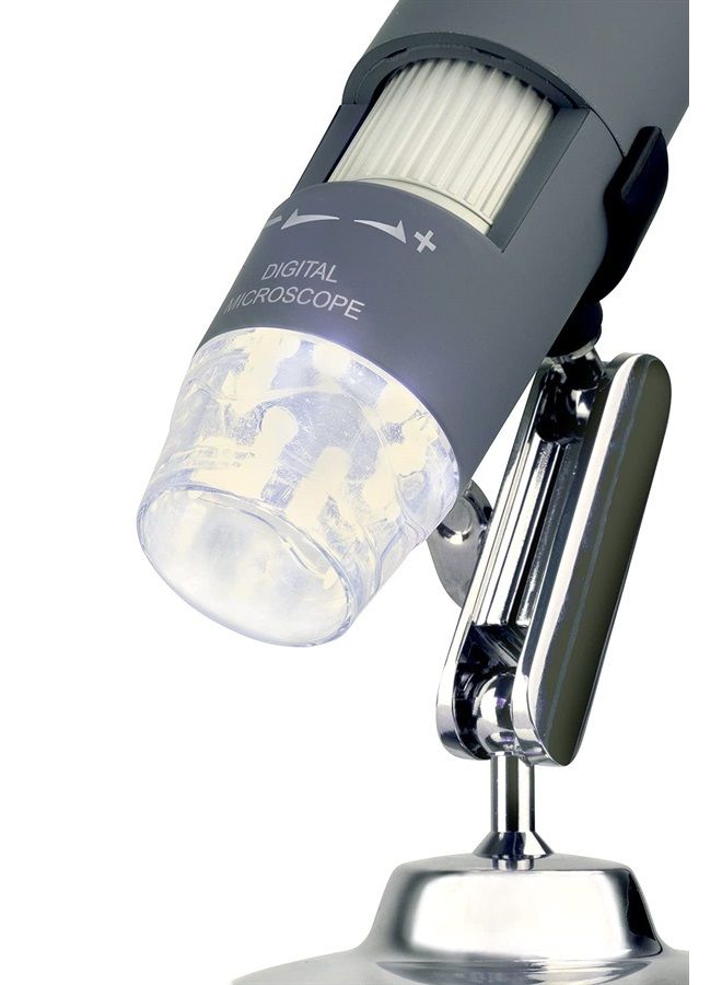 Deluxe Handheld Digital Microscope, Capture Your Discoveries, (44302-C), Grey
