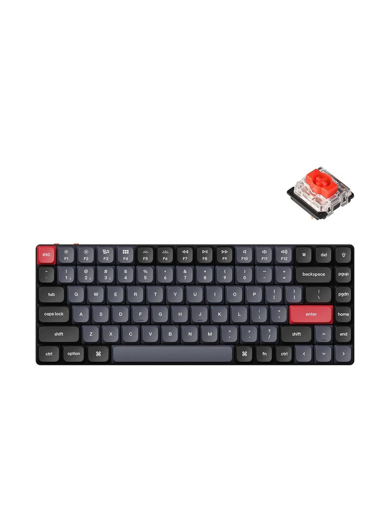 K3 Pro Wireless Custom Mechanical Keyboard, 75% Layout QMK/VIA Programmable Bluetooth/Wired RGB Ultra-Slim with Hot-swappable Gateron Low-Profile Red Compatible with Mac Windows Linux