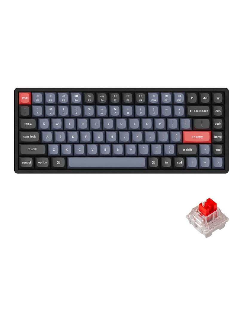 K2 Pro Wireless & Wired RGB Custom Mechanical Keyboard with Hot-swappable K Pro Red Switch, QMK/VIA Programmable Macro, 75% Layout Aluminum Frame Keyboard for Mac Windows Linux