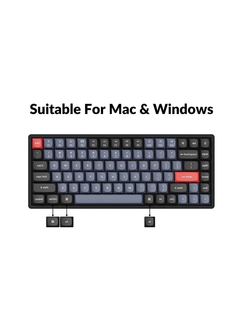 K2 Pro Wireless & Wired RGB Custom Mechanical Keyboard with Hot-swappable K Pro Red Switch, QMK/VIA Programmable Macro, 75% Layout Aluminum Frame Keyboard for Mac Windows Linux