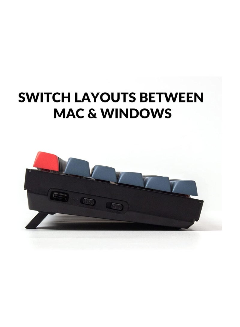 K8 Pro QMK/VIA Wireless Mechanical Keyboard, Hot-Swappable TKL Custom Programmable Macro Wired Keyboard with Gateron G Pro Red Switch, RGB Backlit, PBT Keycaps for Mac Windows Linux