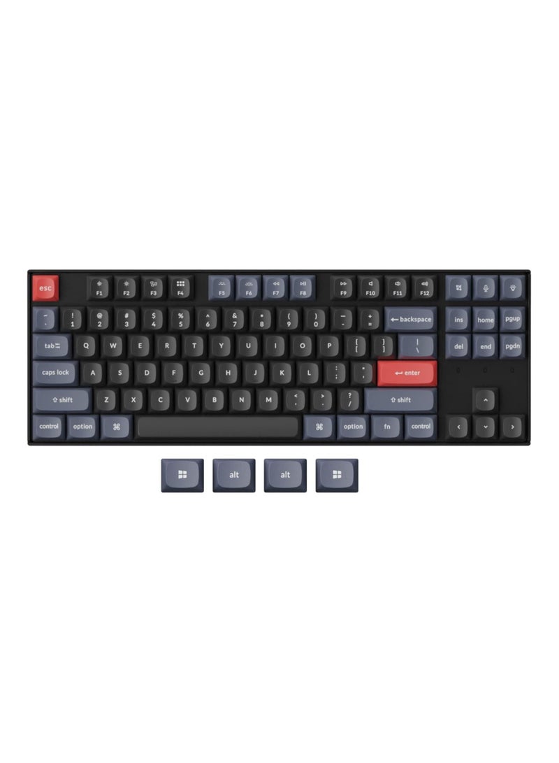 K8 Pro QMK/VIA Wireless Mechanical Keyboard, Hot-Swappable TKL Custom Programmable Macro Wired Keyboard with Gateron G Pro Red Switch, RGB Backlit, PBT Keycaps for Mac Windows Linux