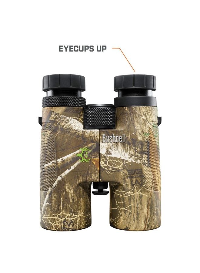 Powerview 10x42 BoneCollector Binoculars, Adult Binoculars for All Purpose Use in Realtree Edge Camo