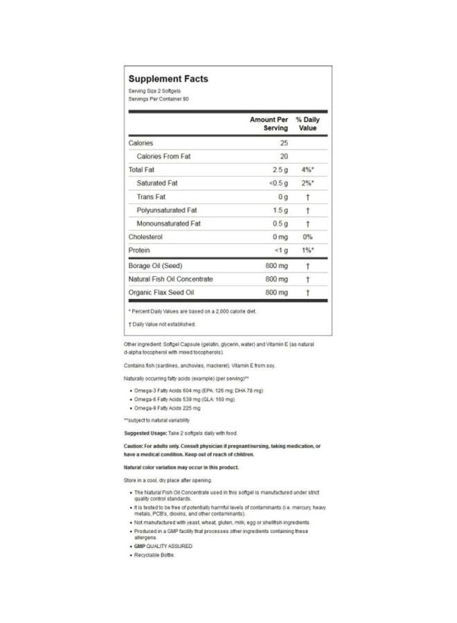 Super Omega 3-6-9 1200 mg 90 Softgels
