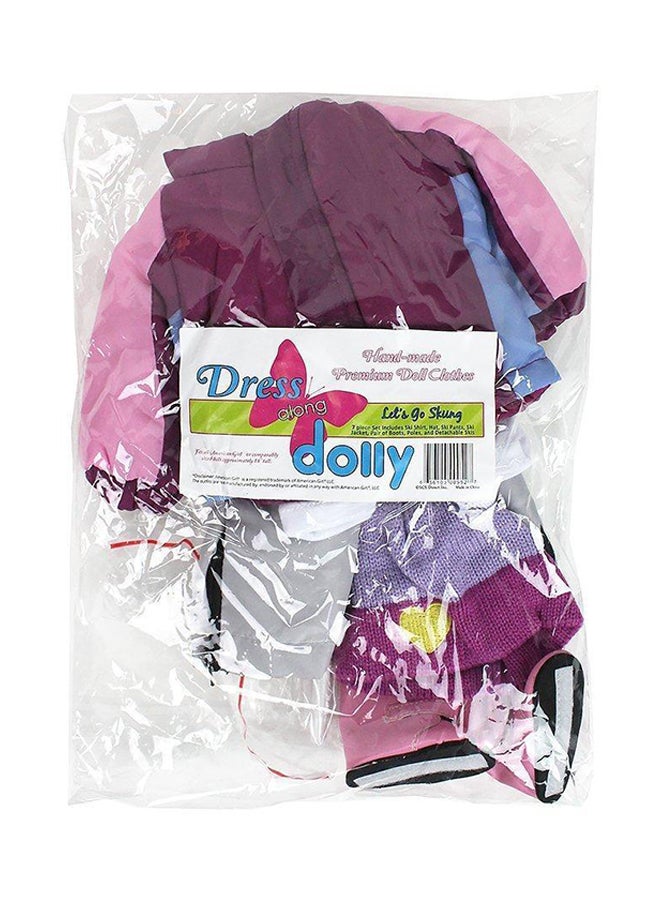 7-Piece Let's Go Skiing Doll Outfit Set