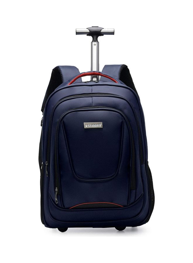 2 Pack Multipurpose Rolling Trolley Backpack Navy Blue