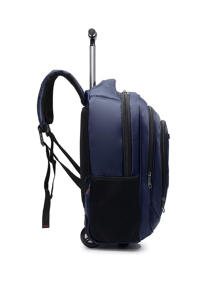 2 Pack Multipurpose Rolling Trolley Backpack Navy Blue