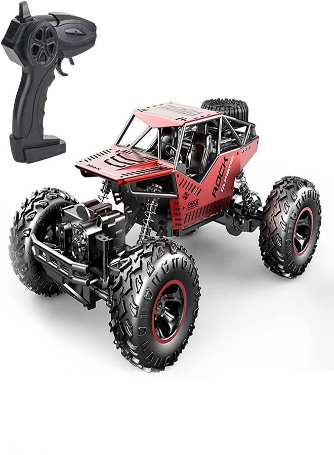 Rechargeable Rock Stunt RC Car, 4WD 2.4GHz Remote Control Truck with off Road Tires LED Lights RC Drift Cars for Kids