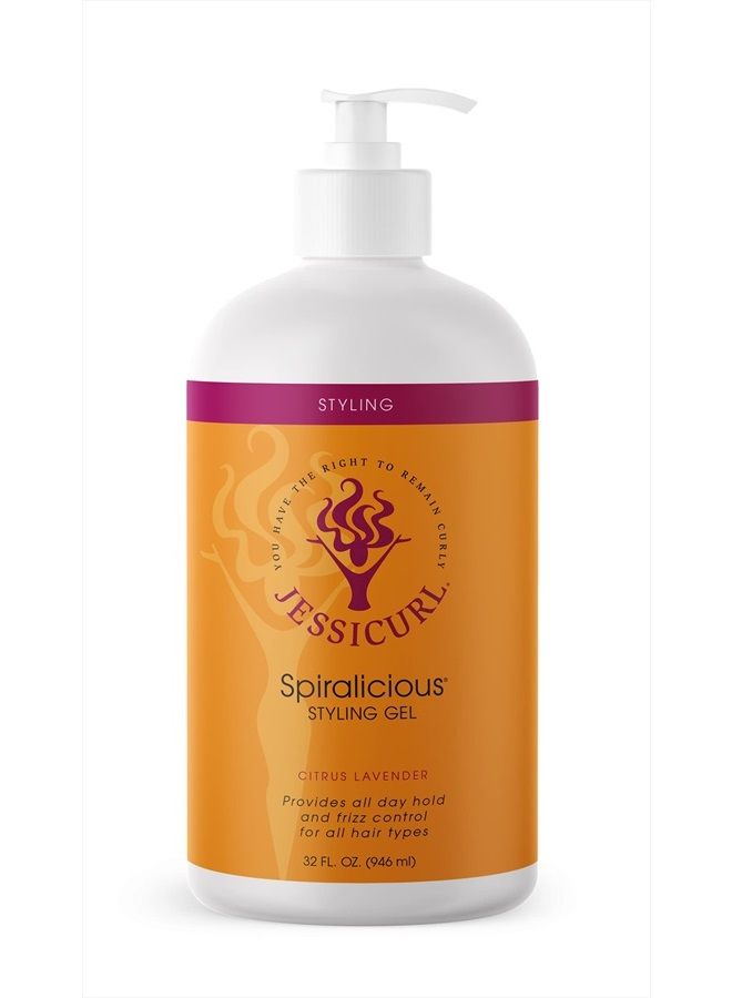 , Spiralicious Gel, Island Fantasy, 32 Fl oz. Curl Defining, Curly Hair Products, Hair Gel for Curly Hair and Frizz Control, for all hair types