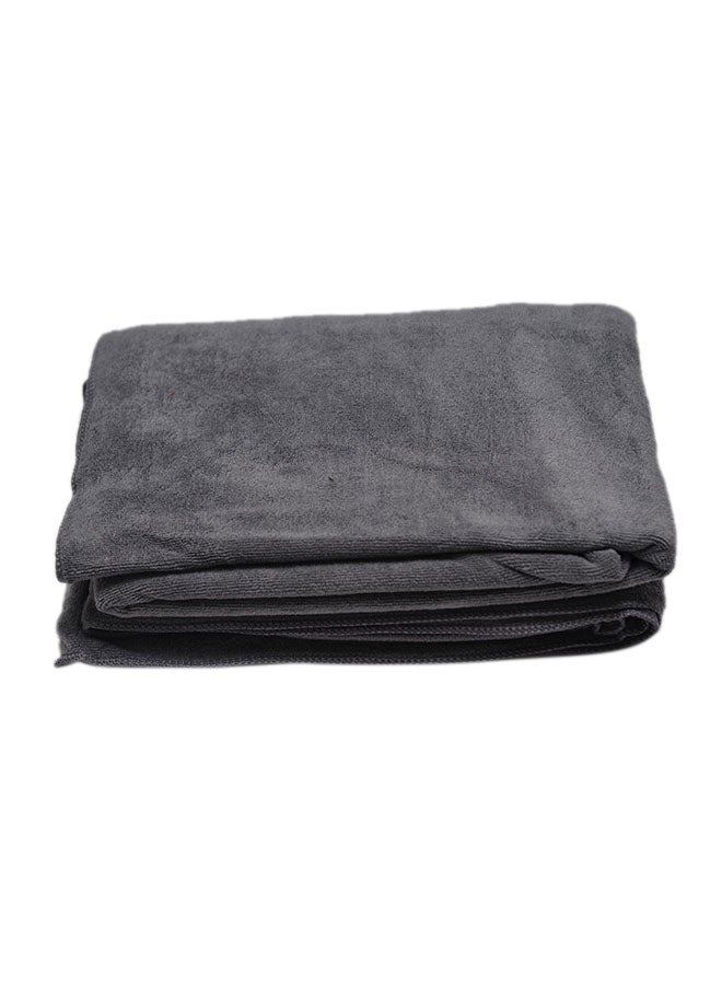 Microfiber Bath Towel Grey 70x140centimeter