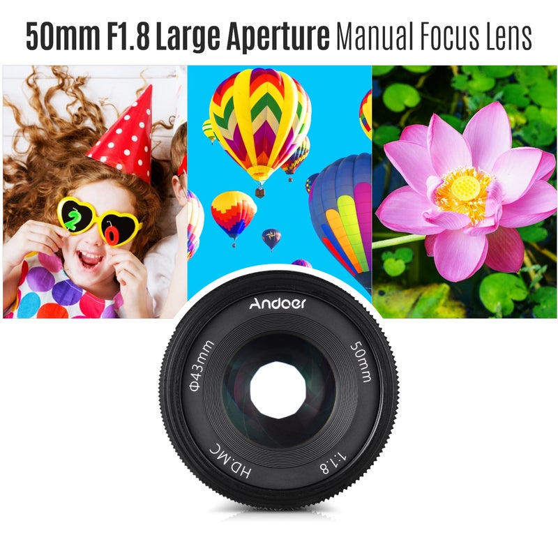 50mm F1.2 Manual Focus Camera Lens For Canon Black