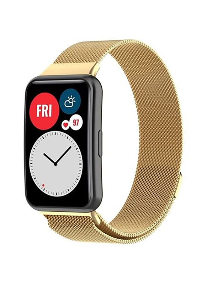 Milanese Replacement Band For Huawei Watch Fit Gold