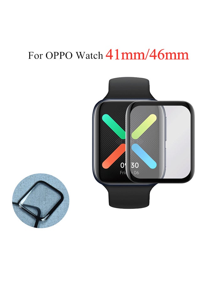 3-Piece Tempered Glass Screen Protector For Oppo Watch 46mm Clear