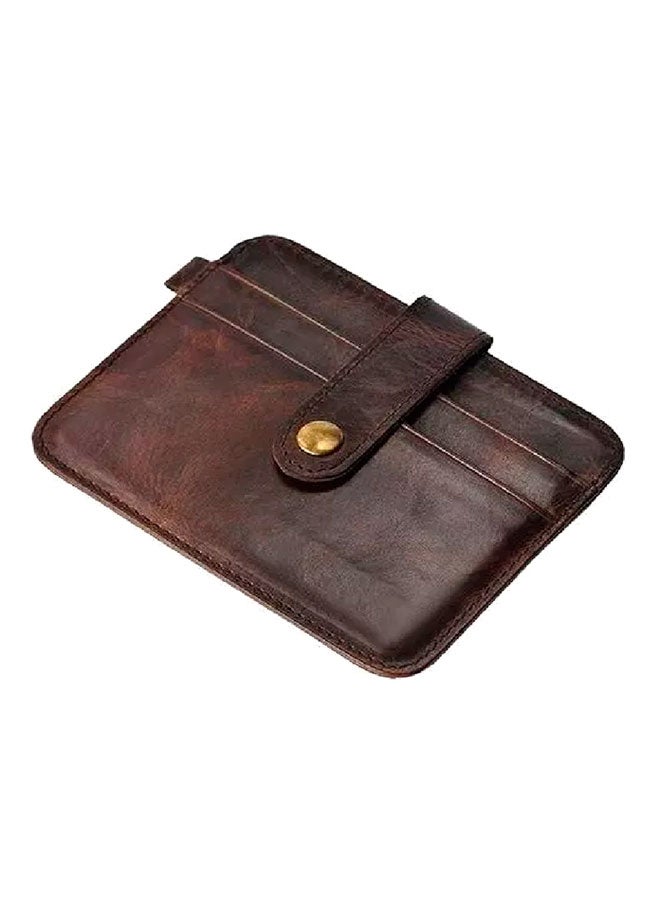 Slim ID Credit Card Holder Brown